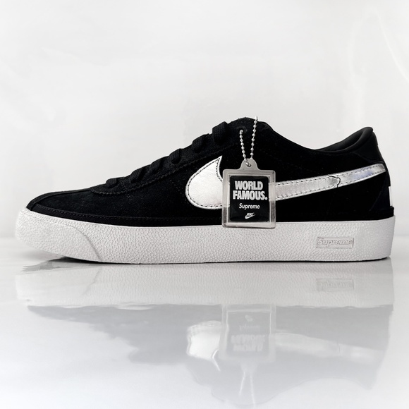 Nike SB Bruin Supreme Black Metallic Silver Men's Size 9 363319-001 DS SS09 DUNK - Picture 5 of 16